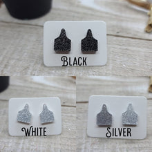 Cow Ear Tag Stud Earrings
